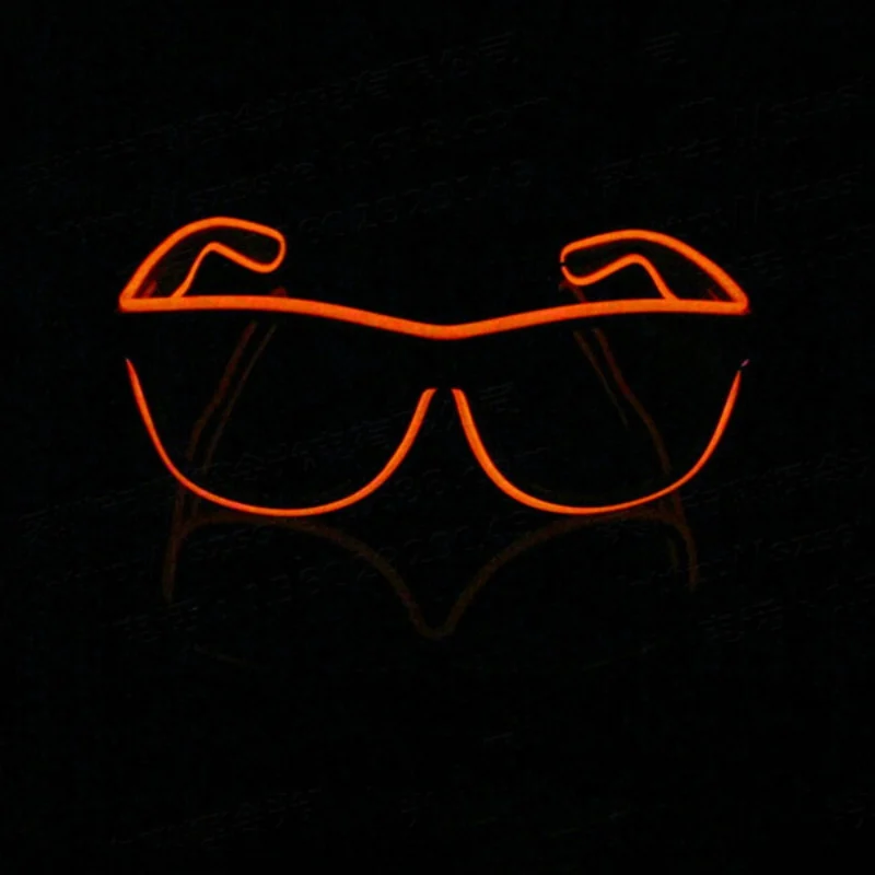 EL очки провода модные неоновый светодиодный фонарь на очки для рэйва вечерние декоративные очки со звуковым сигналом - Цвет: A