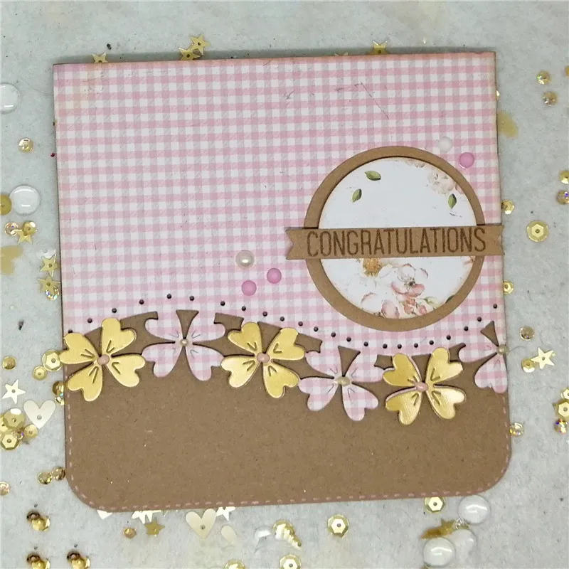 

Eastshape Flower Dies Border Lace Frame Metal Cutting Dies for DIY Scrapbooking Craft Card Embossing Die Cut New Template
