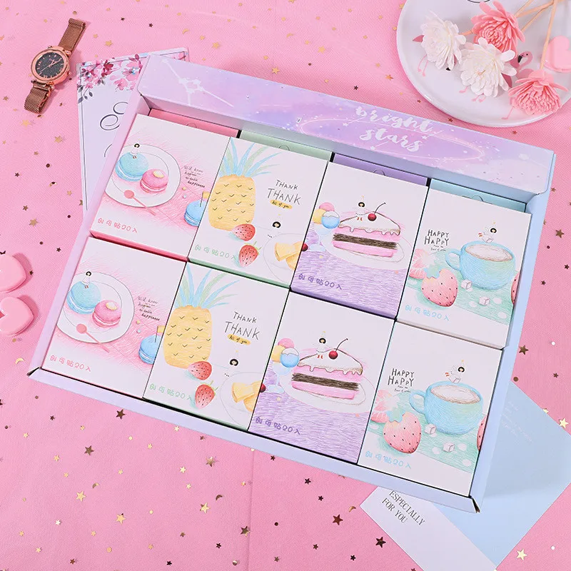 20 шт. Kawaii Очаровательные дышащие пластыри с мультяшным рисунком на открытом