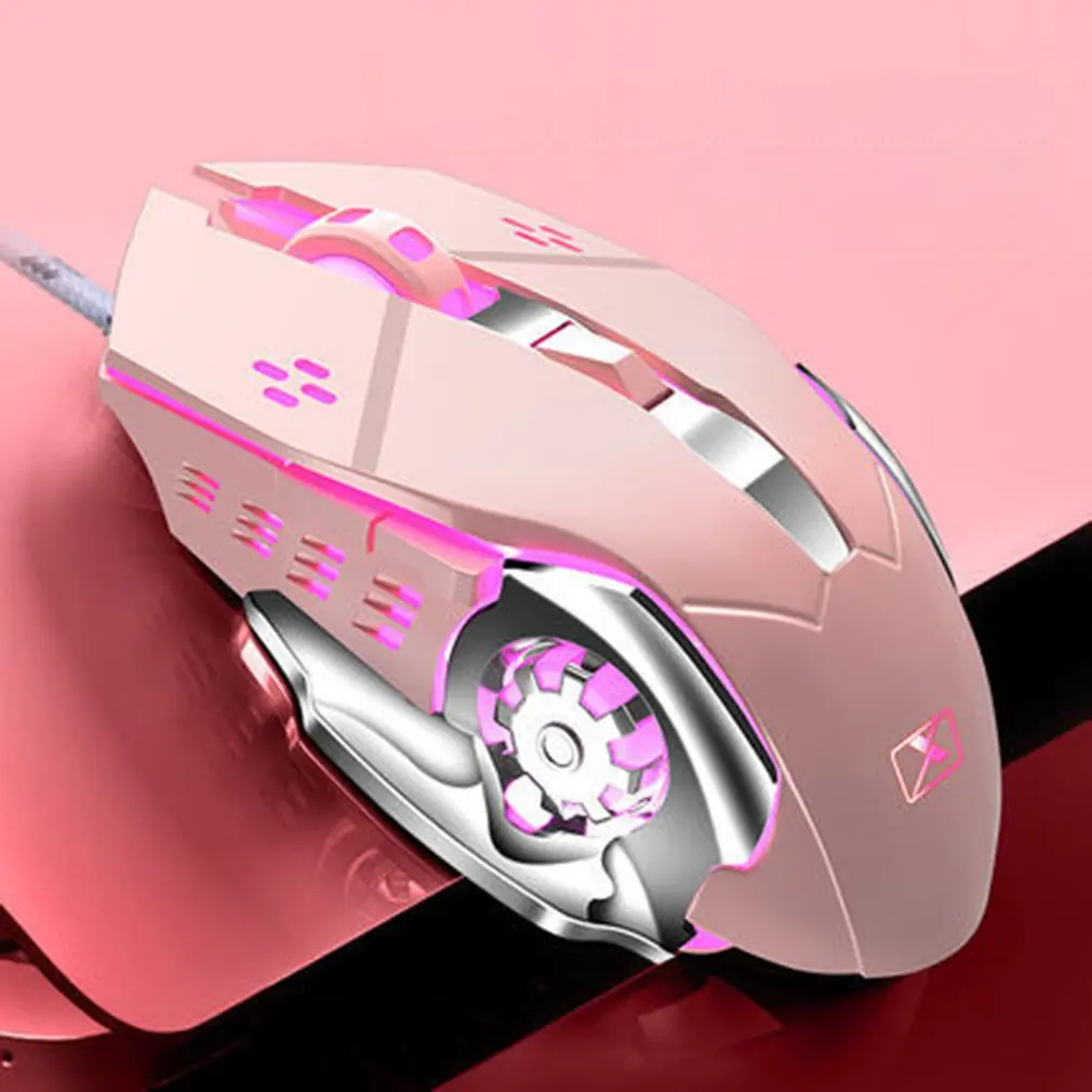 Проводная мышь Механическая игровая мышь Настольная компьютерная мышь девушка игра Usb Мышка оптическая мышка крутой эффект освещения