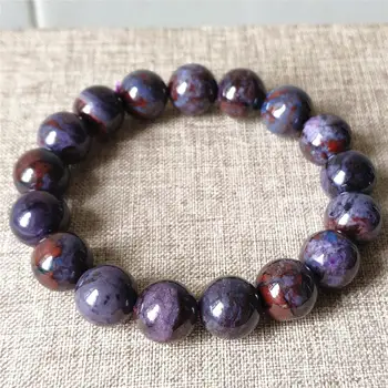

Genuine Natural Sugilite Purple South Africa Round Beads Bracelet 11mm Women Men Fashion Healing Stone AAAAA
