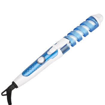 

Hot TOD-Blue Us Plug Professional Hair Curler Magic Spiral Curling Iron Fast Heating Curling Wand Electric Hair Styler Pro Styli