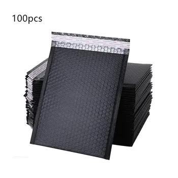 

100 PCS Gold Plating Paper Bubble Envelopes Bags Mailers Padded Shipping Envelope Bubble 18x23cm Mailing Bag