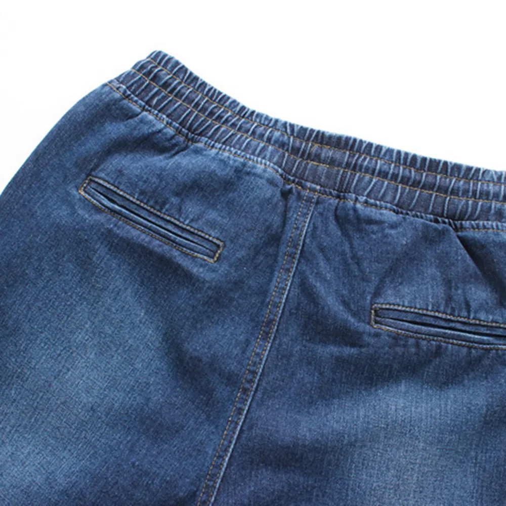 Новые повседневные обтягивающие Джинсы из денима, мужские эластичные однотонные брюки с завязками, джинсовые осенние байкерские узкие брюки-карандаш для высокой улицы, Джинсы# Z