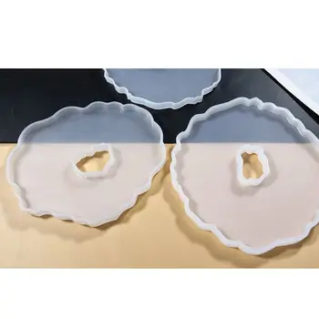 

11Pcs Irregular Round Wave Silicone Geode Coaster Resin Molds Resin Coaster Mold M2EA