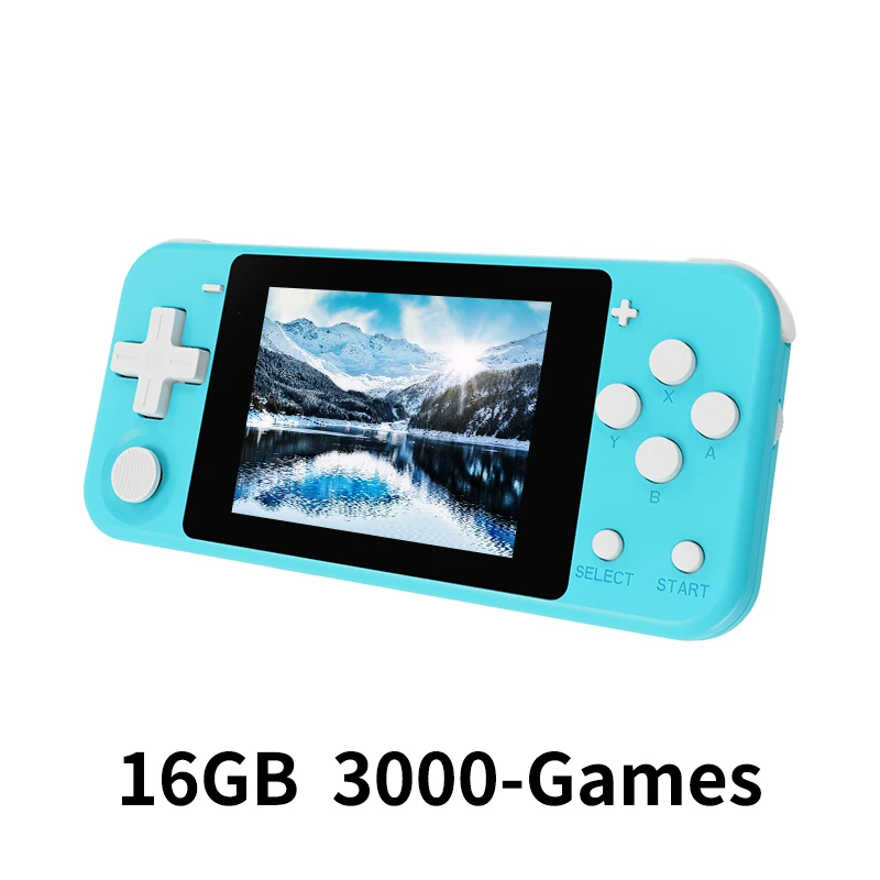 POWKIDDY Q90 3-inch IPS screen Handheld console dual open system game console 16 simulators retro PS1 kids gift 3D new games 