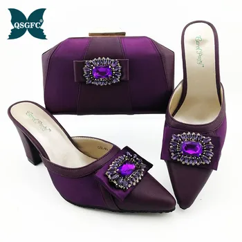 

Latest Italian design Shoes with Matching Bags Set Decorated with Appliques Women Shoes High Heel Shoes and Bags Matching Set