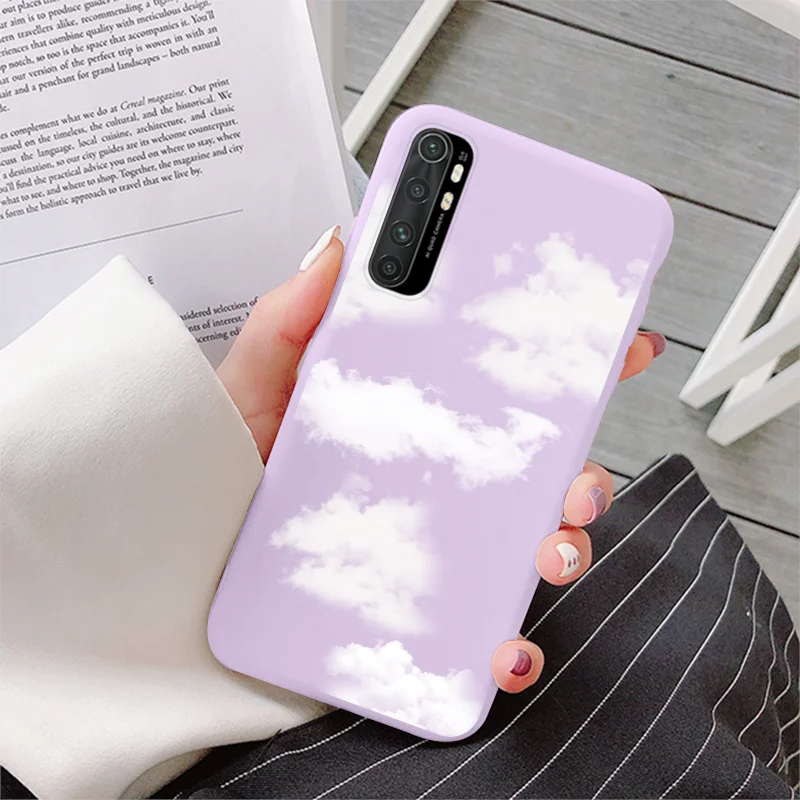 For Xiaomi Mi Note 10 Lite Case 6.47" Soft Silicone Back Cover For Mi Note10Lite MiNote10Lite Flower Dinosaur Protective Bumper samsung flip cover Cases & Covers