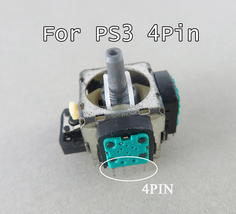 50 шт. оригинальный бывший в употреблении 4pin Зеленый 3D джойстик для ps3 запасная