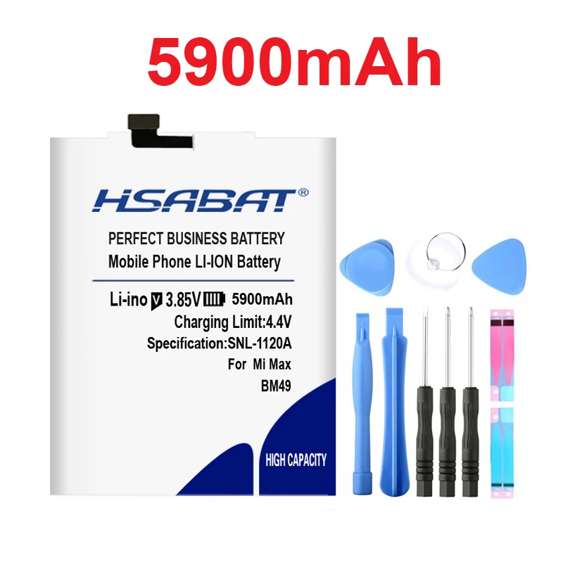 

HSABAT TOP High Quality 5900mAh BM49 Battery for Xiaomi Mi Max