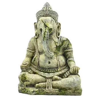 

1PC Fish Tank Cylinder Decoration Aquarium Ornaments Resin Statue Sitting Buddha Figurine Rockery Stone for Fish Tank Aquarium