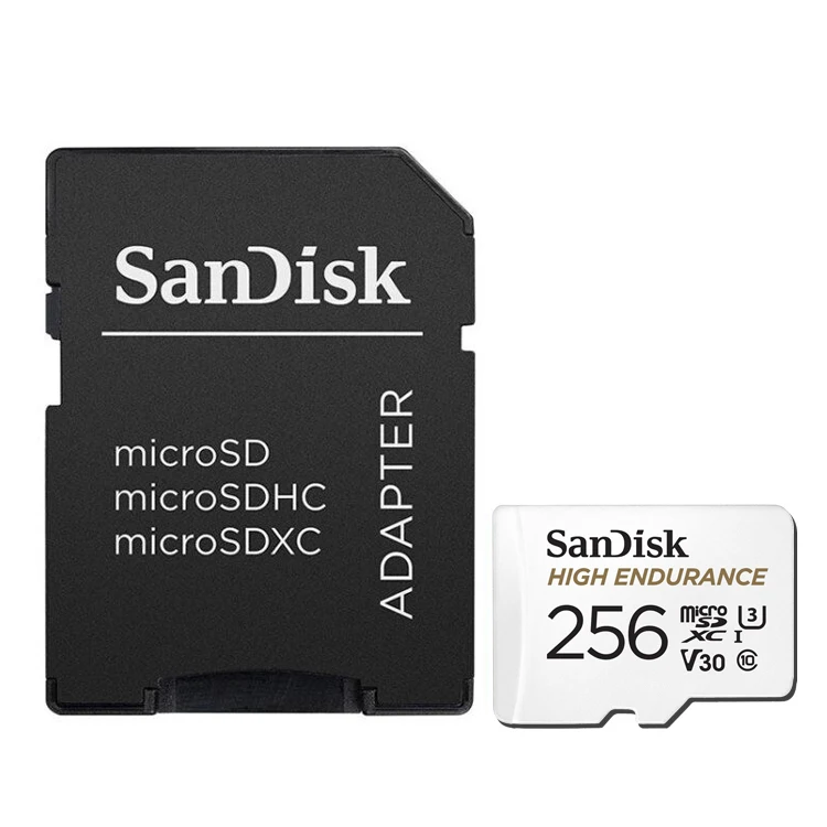 HIGH ENDURANCE 256GB SanDisk Оригинальная карта памяти 256 ГБ 128 Гб 64 ГБ 32 ГБ Micro sd карта класс 10 U3 V30 4K UHD флэш-карты памяти Microsd TF/sd карта - Емкость: HIGH ENDURANCE 256GB
