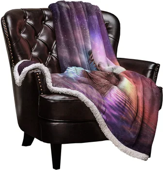 

WARMTOUR Throw Blanket Dinosaur Starry Sky Colored Water Ripple Blankets Personalized Blankets Bedclothes