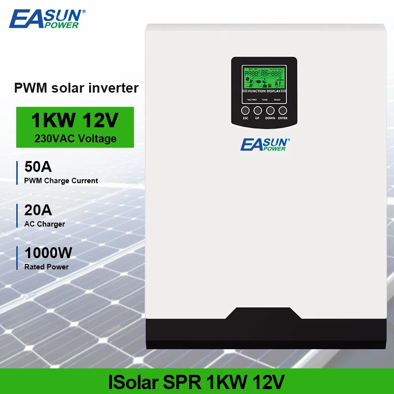 Regolatore Solare Incorporato Della Carica Di Pwm 50A Dell'Invertitore Solare Della Sinusoidale Pura Dell'Invertitore Solare 1000W 12V 220V Per Uso Do