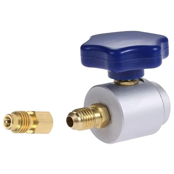 

Air Conditioning Manifold R134A AC Refrigerant 7 / 16-28 UNF Threaded Bottle Opener with 1/4 inch SAE x 1/2 inch Adapter