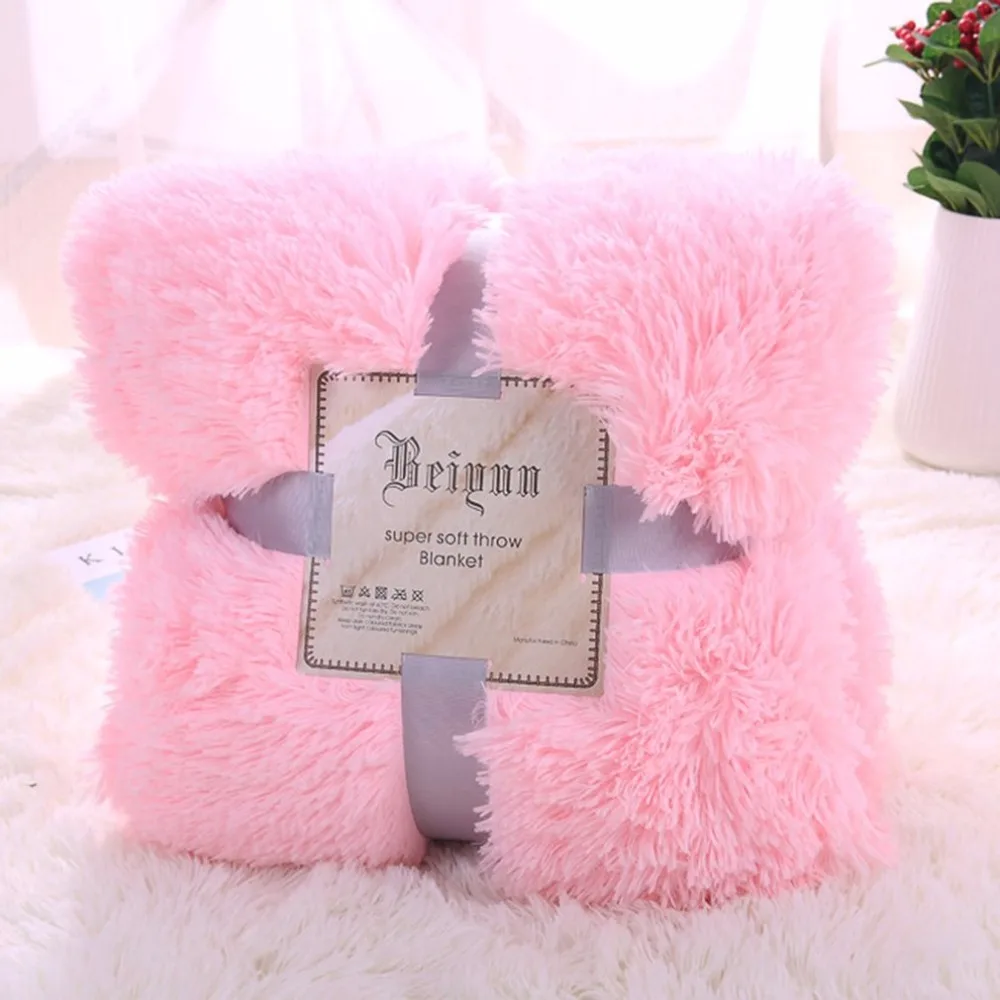 Multifunctional 130x160cm Plush Blanket For Cozy Sofa Bed Air Conditioning Bedspreads Mantas Carpet Thicken Warm Throw Blanket