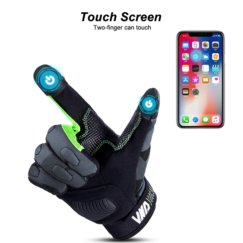 VEMAR Summer Motorcycle Gloves Breathable Sports MTB Bike Cycling Gloves Touch Screen Motorbike City Riding Full Finger