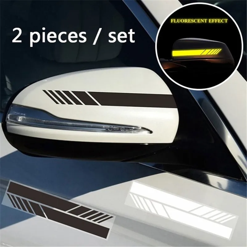 

​2pcs Decal Reflective Door Vehicle Car Adhesive Rearview mirror decoration