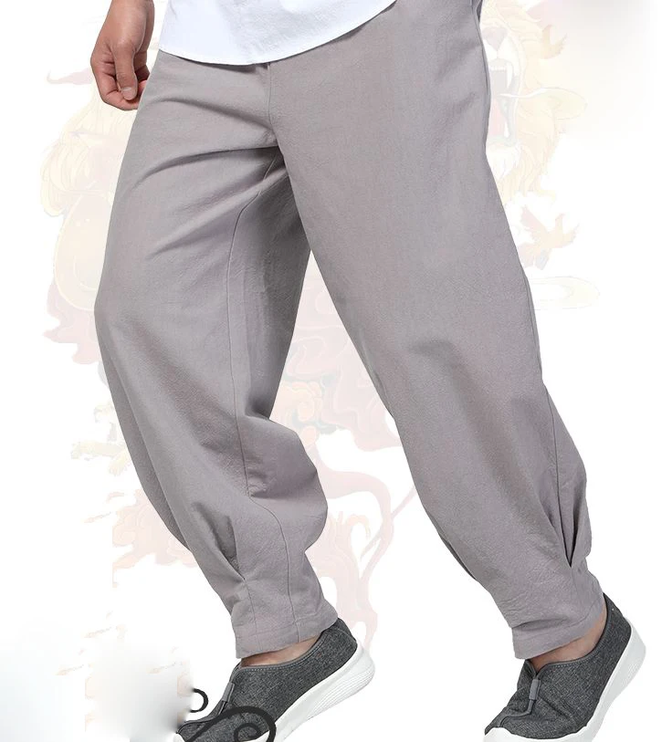 Unisex 5color Cotton Spring&Summer shaolin monk kung fu tai chi pants buddhist zen lay trousers martial arts bloomers
