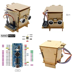 Lgt8f328p reemplaza el Chip Atmega328p Ch340, es Compatible con el Kit de cubo de basura inteligente Arduio Nano, productos educativos para niños
