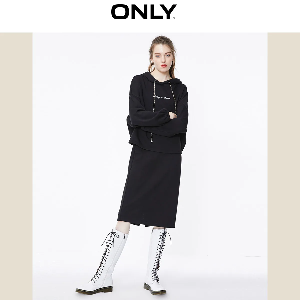 

ONLY Autumn Winter Women's Two-piece Sweatshirt Dress | 119360503