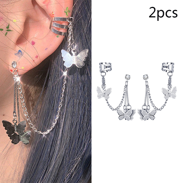 Simple Gold Silver Color Ear Clips Non-Piercing Fake Cartilage Earrings Clip Earrings Ear Cuff For Women Men Jewelry