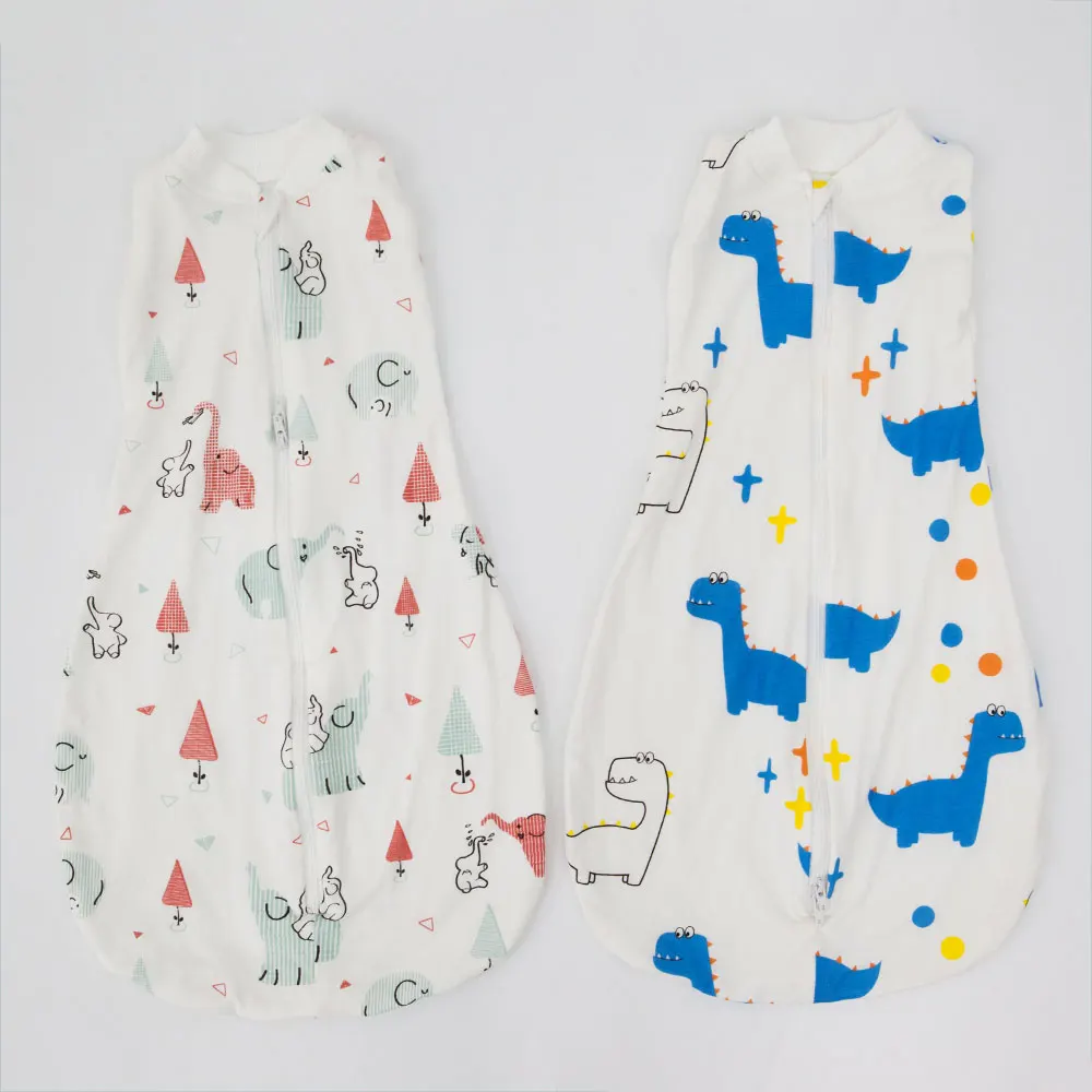 2in1 Multifunctional Sleeping Bag For Newborn 100% Cotton Cute Print Baby Blanket Soft 0-6M Baby Swaddle Sack Aircondition 5