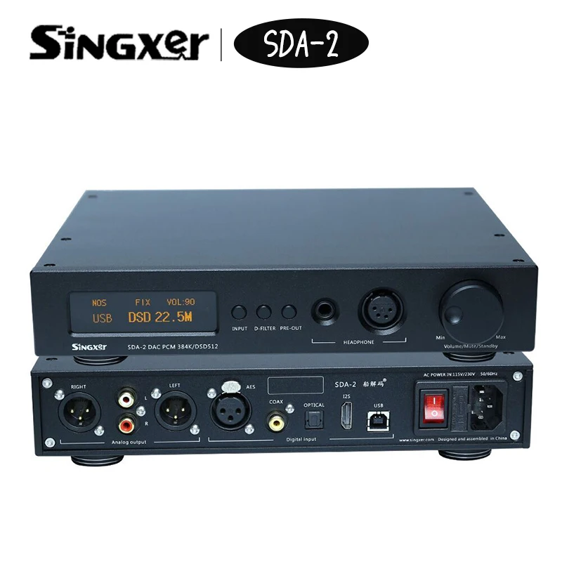 Singxer SDA 2 DAC NOS встроенное декодирование DSD512 декодер для наушников AK4497|Усилители