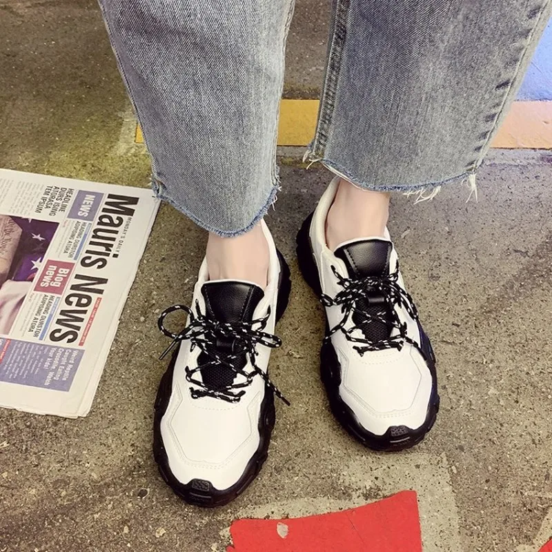 

NEW Women Chunky Sneakers Platform Thick Sole Ladies Casual Vulcanize Shoes Celebrity Female Fashion Sneaker Designer K20-15