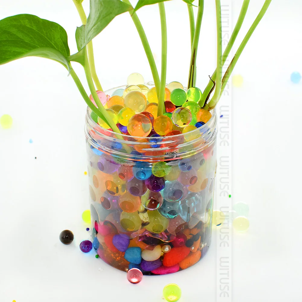 5000-20000pcs Soilless Plant Crystal Soil Mud Grow Water Beads Hydrogel Magic Jelly Balls 6-8mm Bio Gel Ball Plants Flower Decor