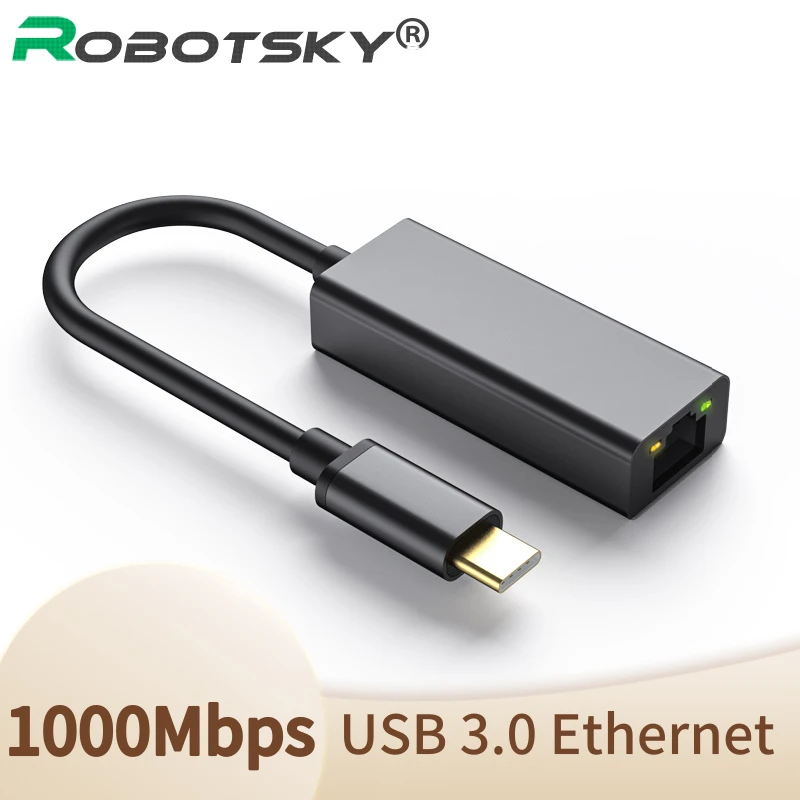 Адаптер USB Type C на RJ45 для Macbook сетевой адаптер конвертер Ethernet 10/100/1000 Мбит/с