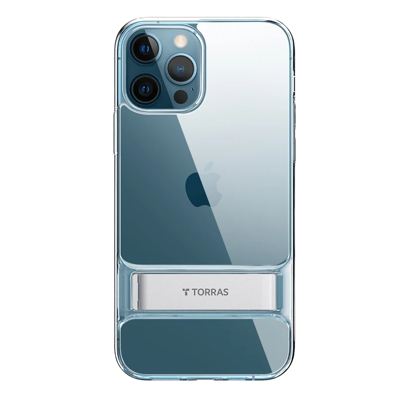 Bleu Housse de Protection en TPU Souple TORRAS Coque Compatible avec iPhone 12 Pro/iPhone 12 Étui Crystal Clear Mince 