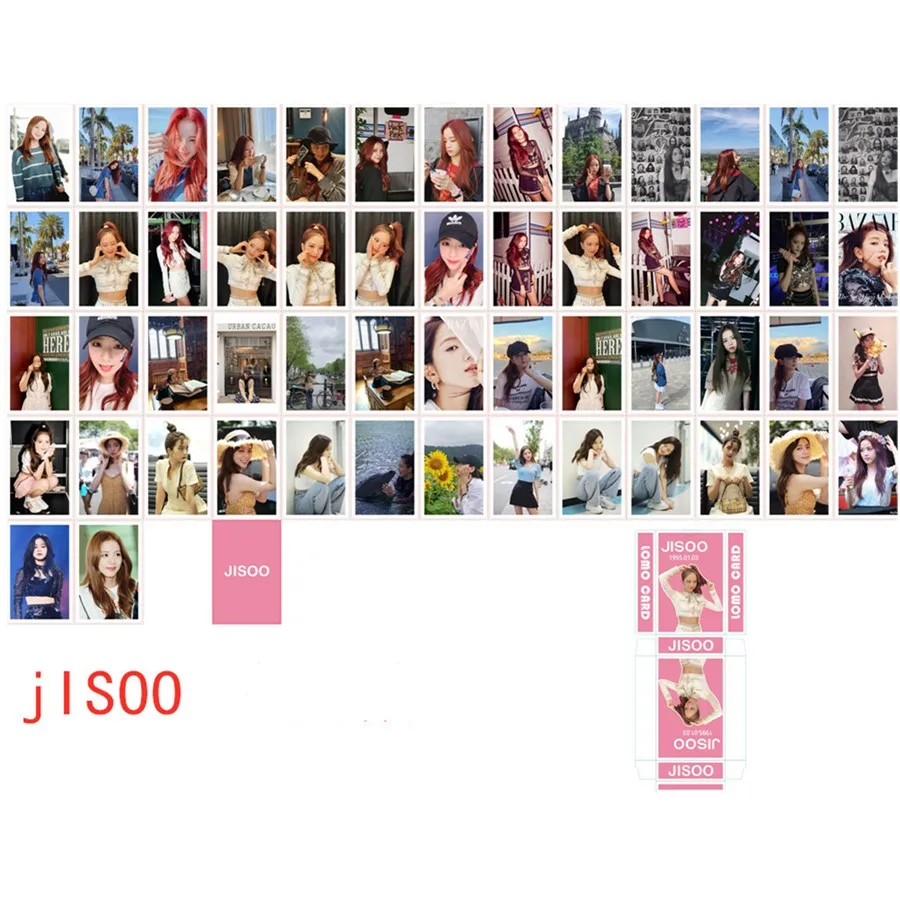 Jisoo Kpop Blackpink членов альбом бумага Lomo фото карты Дженни Jisoo HD Фотокарта Blink коллективные карты - Цвет: Jisoo