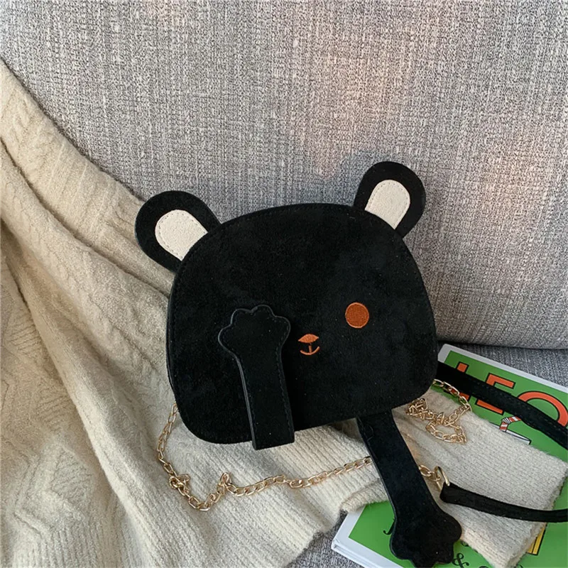 Детские кошельки для монет для маленьких девочек; маленький мини-кошелек с милым медведем; сумка-мессенджер на плечо с цепочкой; Сумка-слинг; bolsos mujer