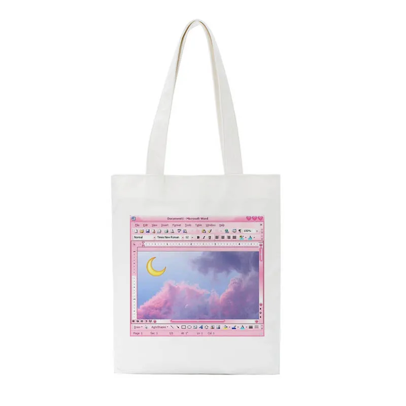 Сейлор Мун большой емкости Harajuku повседневные Ulzzang женские розовые колледжа новые холщовые летние шикарные японские Мультяшные сумки на плечо