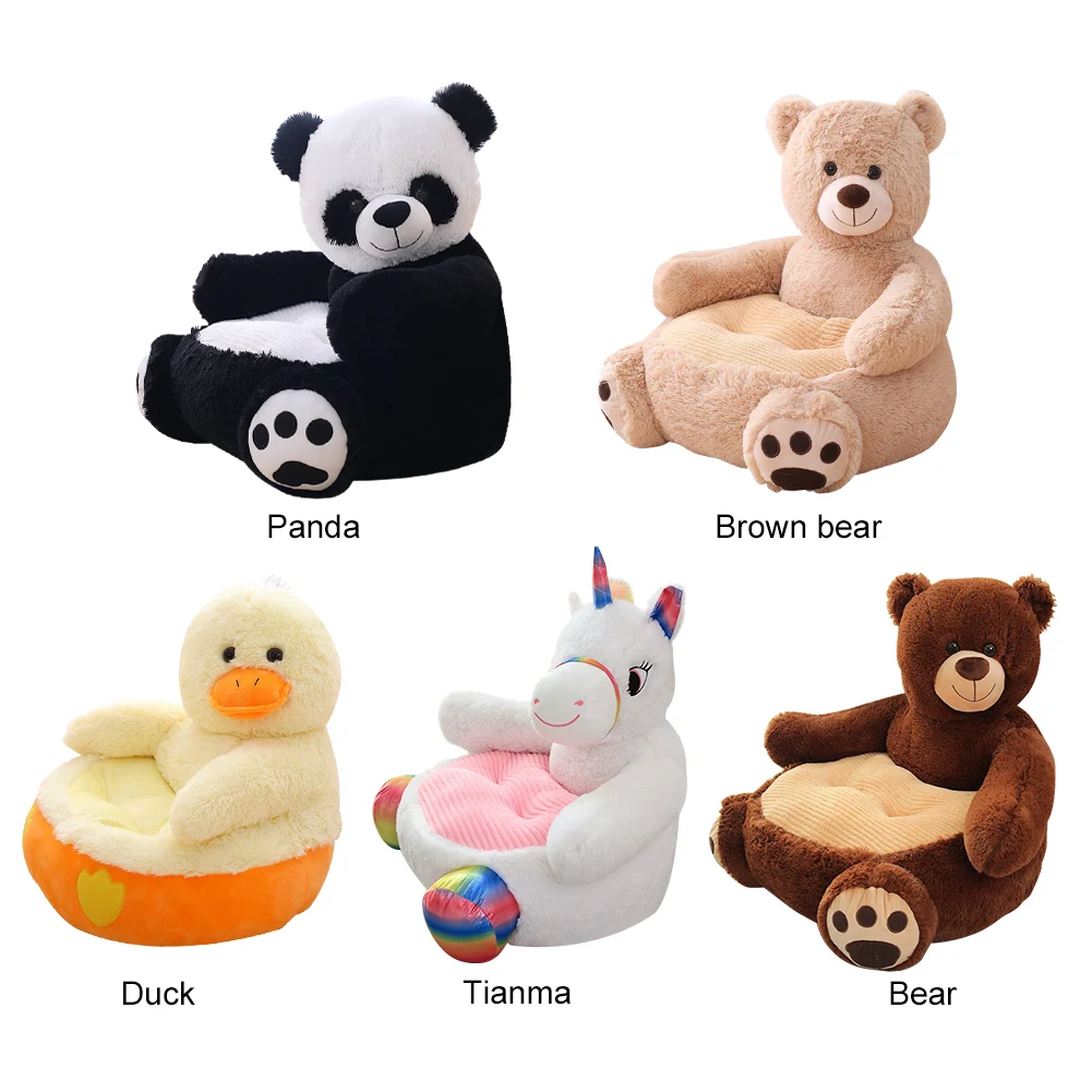 Funda de asiento de soporte para sofá de bebé, cubierta de felpa lavable para silla de aprendizaje a sentarse, cómoda, cuna acolchada para sofá sin relleno
