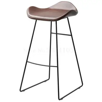 

Bench bar stool chair bar chair Nordic metal creative modern minimalist personality home restaurant high stool