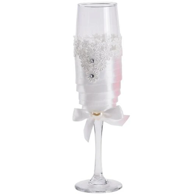 ABUI-2Pcs набор, свадебное стекло, креативное Красное Белое платье, хрустальный свадебный бокал для шампанского, бокал для красного вина, бокал для свадебного декора