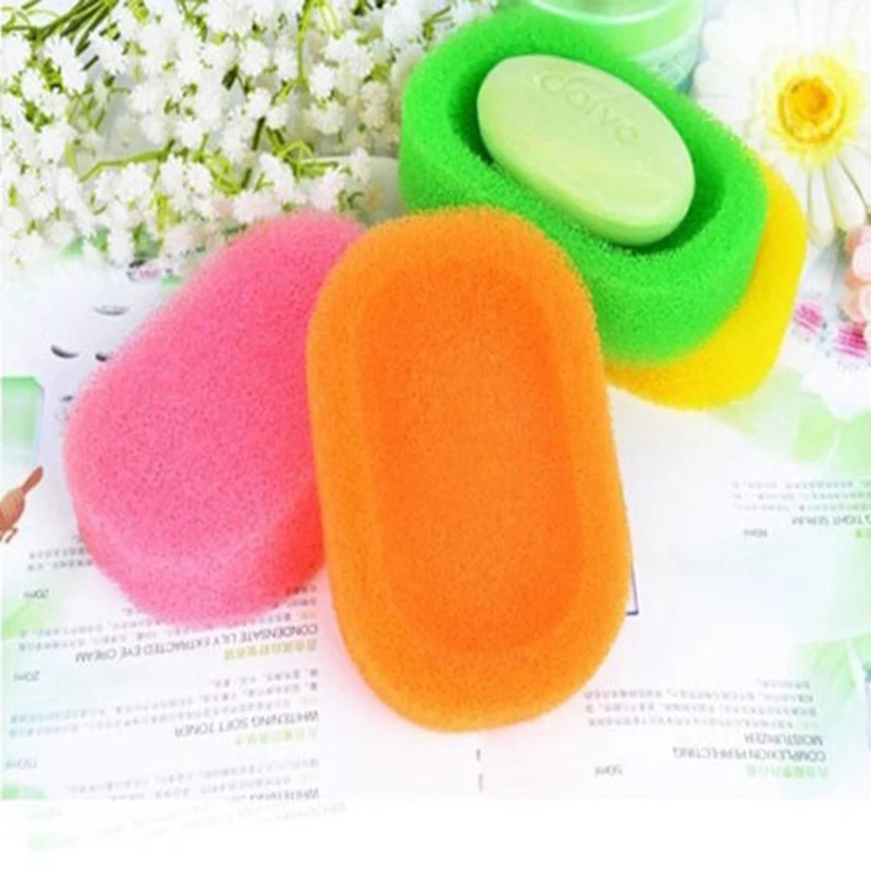 

2Pcs Sponge Soap Dishes Bath Goods Soap Organizer Box Kitchen Container For The Bathroom Dish Soap Holder Badkamer Accesoires