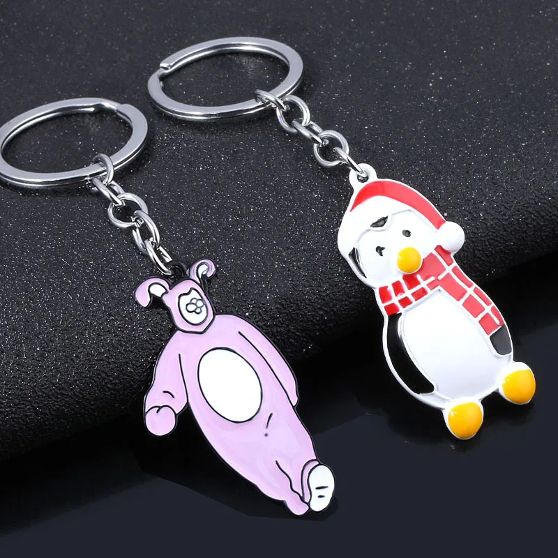 Sitcom TV Show Friends Joey's Hugsy Penguin Alloy Key Chains Keychain Keyring Sitcom TV Show Friends Joey's Hugsy Penguin Alloy Key Chains Keychain Keyring
