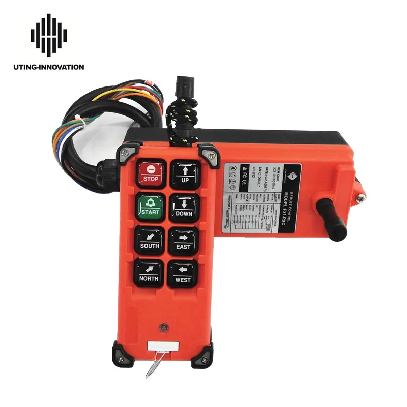 Comprare UTING INNOVATION Industrial Wireless Radio Single Speed 8 Bottoni F21 E1B A Distanza di Controllo (1 Trasmettitore + 1 Ricevitore) per Gru