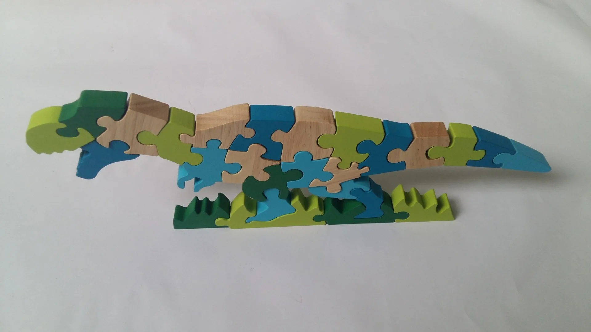 

Wood System Stereo Dinosaur Jigsaw Puzzle Children Wood Educational Jigsaw Puzzle Toy
