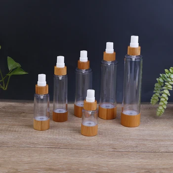 

Bamboo Glass Emulsion Spray Bottle Skincare Cream Cosmetic Packaging Container DIY Empty Bottle Packaging Container