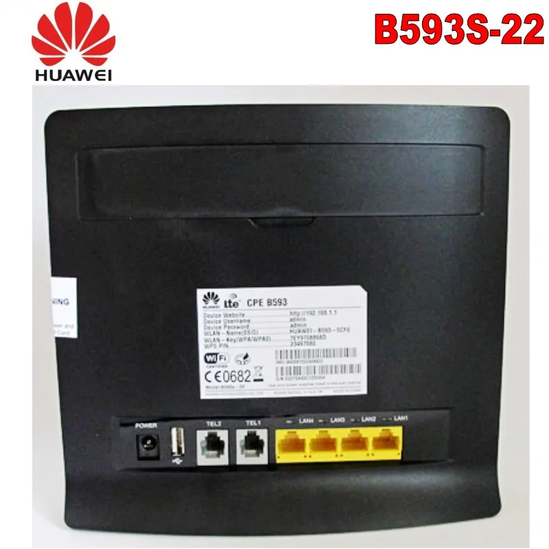 HUAWEI B593s-22 4G LTE 150 Мбит/с Cat 4 FDD TDD CPE мобильный беспроводной маршрутизатор+ HUAWEI 4G LTE внешняя 2x антенна для B593 SMA