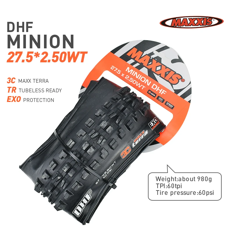 MAXXIS MINION DHF DHR велосипедная шина TR 26 27,5 бескамерная готовая Складная шина 26*2,3 26*2,4 27,5*2,4 27,5*2,5 шины для горного велосипеда