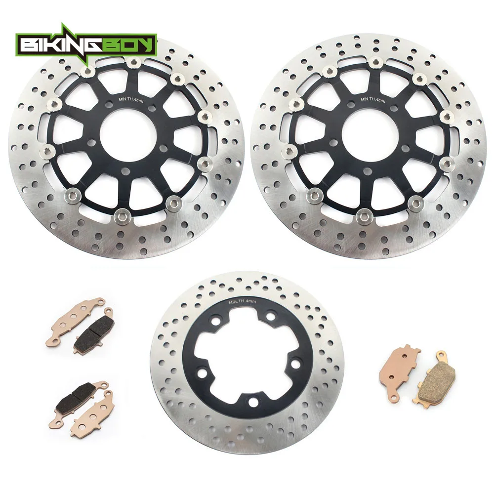 BIKINGBOY для SUZUKI SV650S K3 K4 K5 K6 K7 K8 K9 2003-2012 SV 650 03-10 волнистые/круглый спереди и сзади тормозные диски роторы колодки - Цвет: Round Black