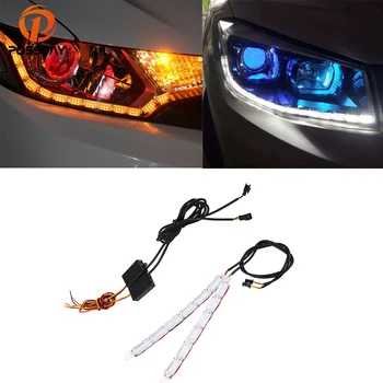 

Possbay Car Universal Headlight Turn Signal light Strip Flowing led Strip Flasher Strip Auto Daytime Running Lamp Accessories