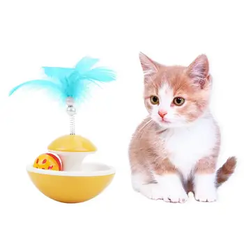 

pet cat toy Tower Tracks Disc cat Intelligence Amusement triple pay disc cat toys ball Training Amusement plate Pet Supplies