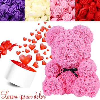 

SOLEDI PE Novel Artificial Flower Home Decoration Festival Party Creative Rose Dog Mold Wedding Mother'S Day Gift DIY