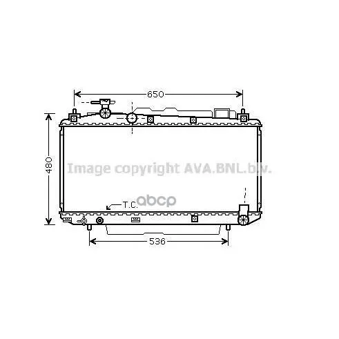 Радиатор Системы Охлаждения Toyota: Rav 4 Ii(Xa2) 1.8 Vvti/2.0 Vvti 4wd 00- Ava арт. TO2299